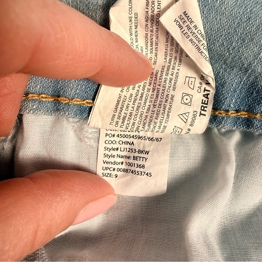 Y2K L.e.i Ashley Low Rise Betty American Flag Denim Shorts – Size 9 - Picture 4 of 8